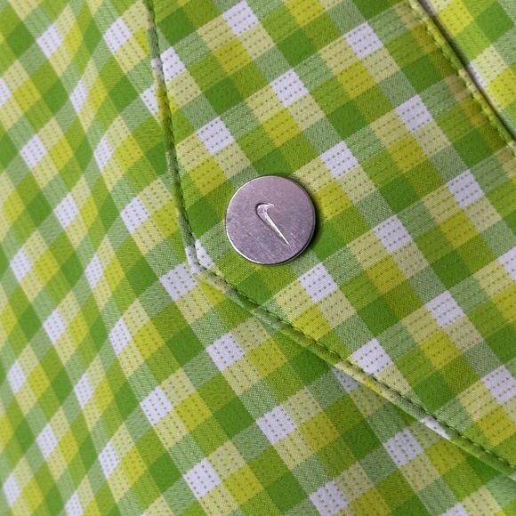 Nike Women's Nike Dry-Fit Plaid Neon Green Golf Skort Size 8 - Picture 9 of 14